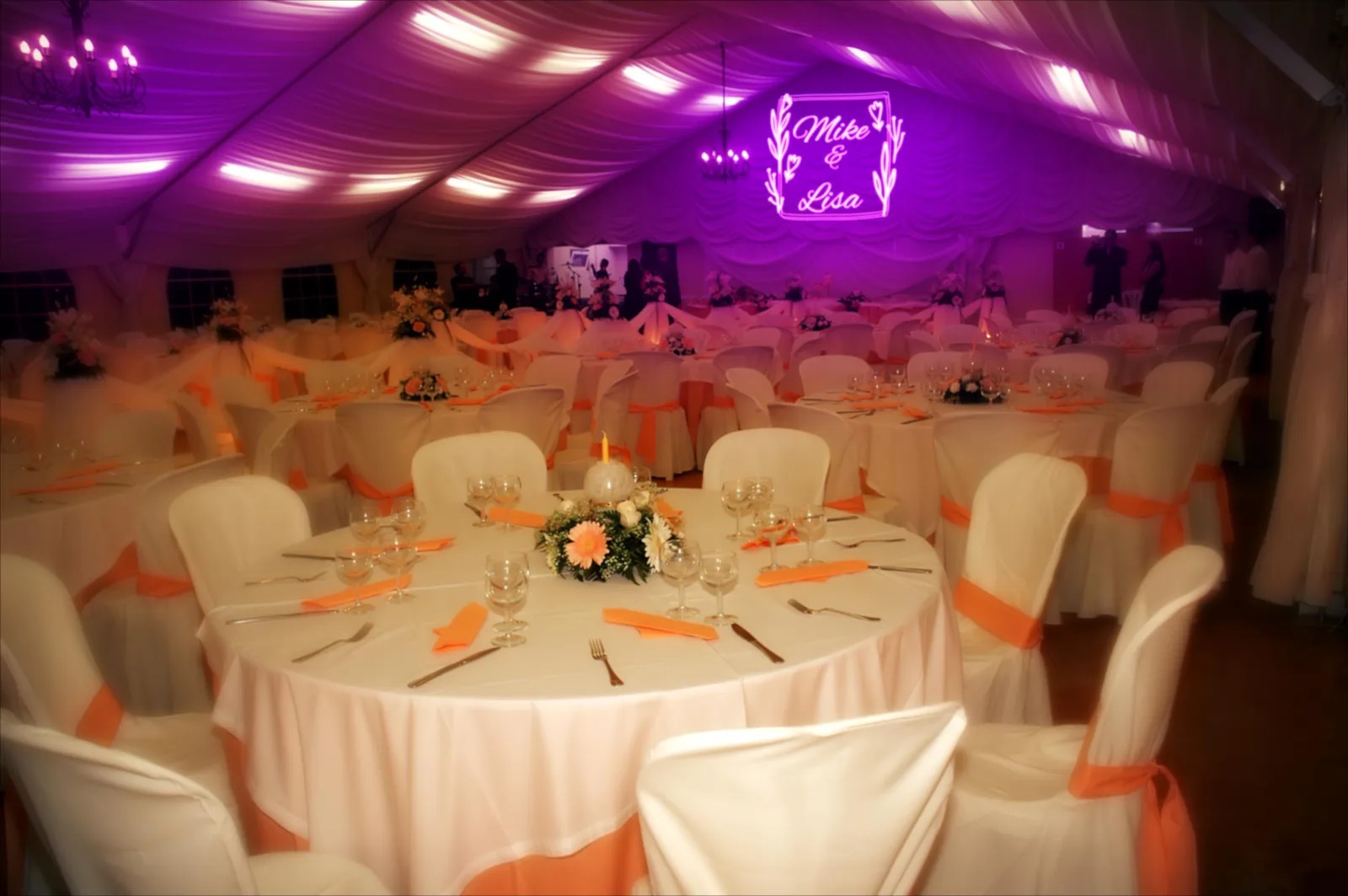Real Indoor Lamp Hospitality Projection logo gobo projection — real Business & Branding install | Infinity Projectors