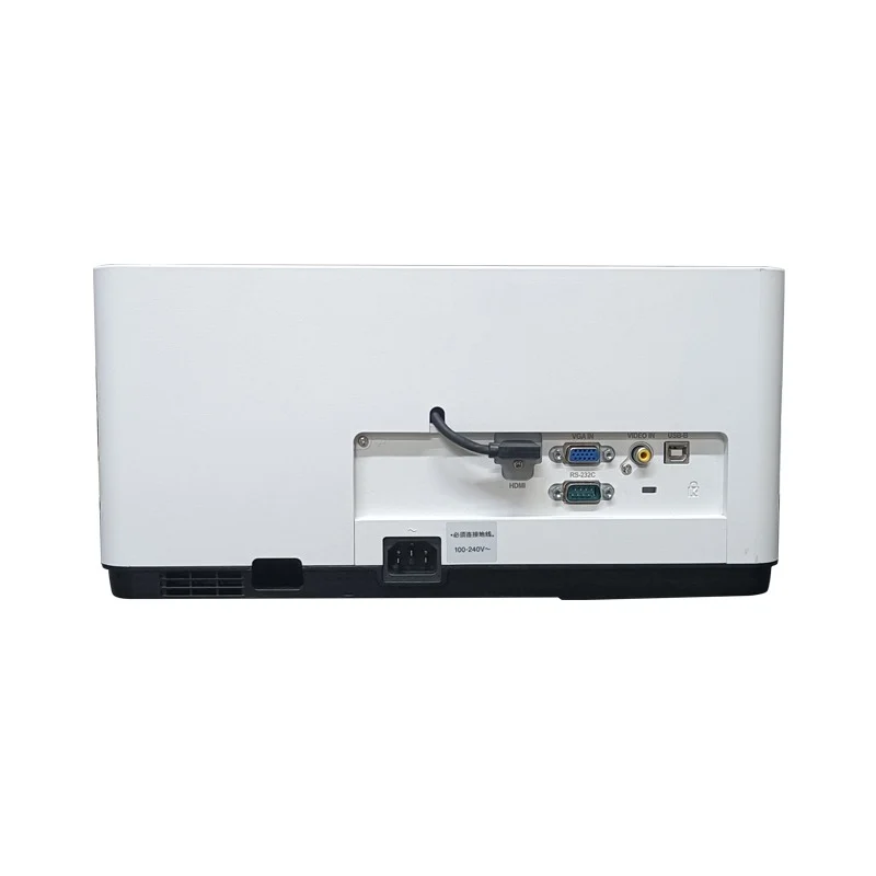 Infinity Interactive All-in-One projector rear panel: HDMI, VGA, video, USB-B, RS-232C and 100-240V power