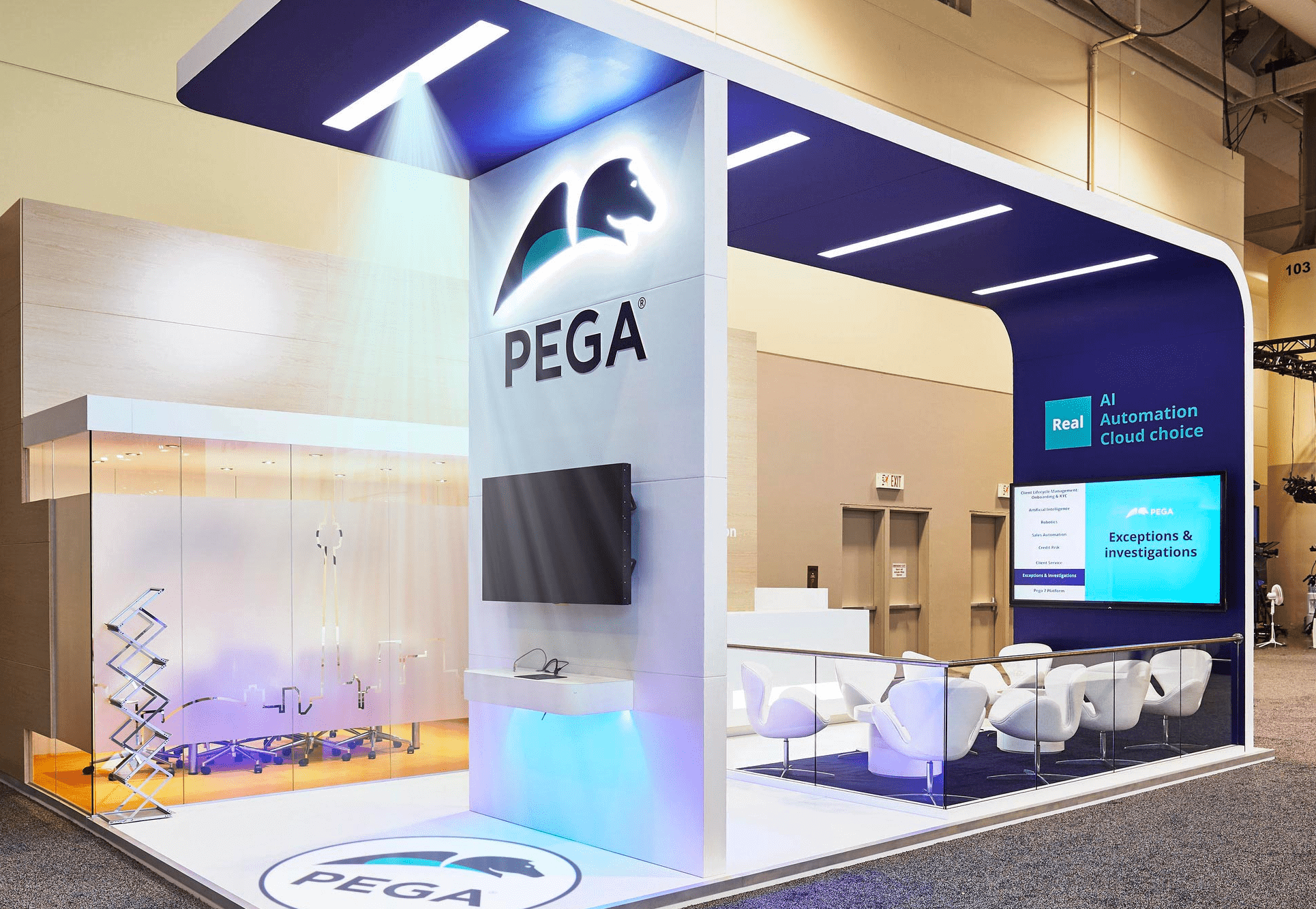 real photo of trade show booth — Infinity Projectors