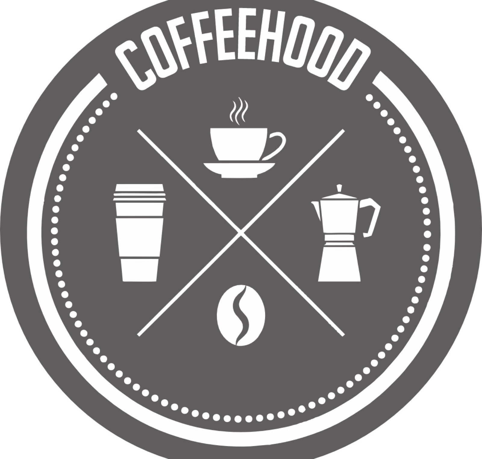 Coffeehood logo gobo projection — real Restaurants & Bars install | Infinity Projectors — Infinity Projectors