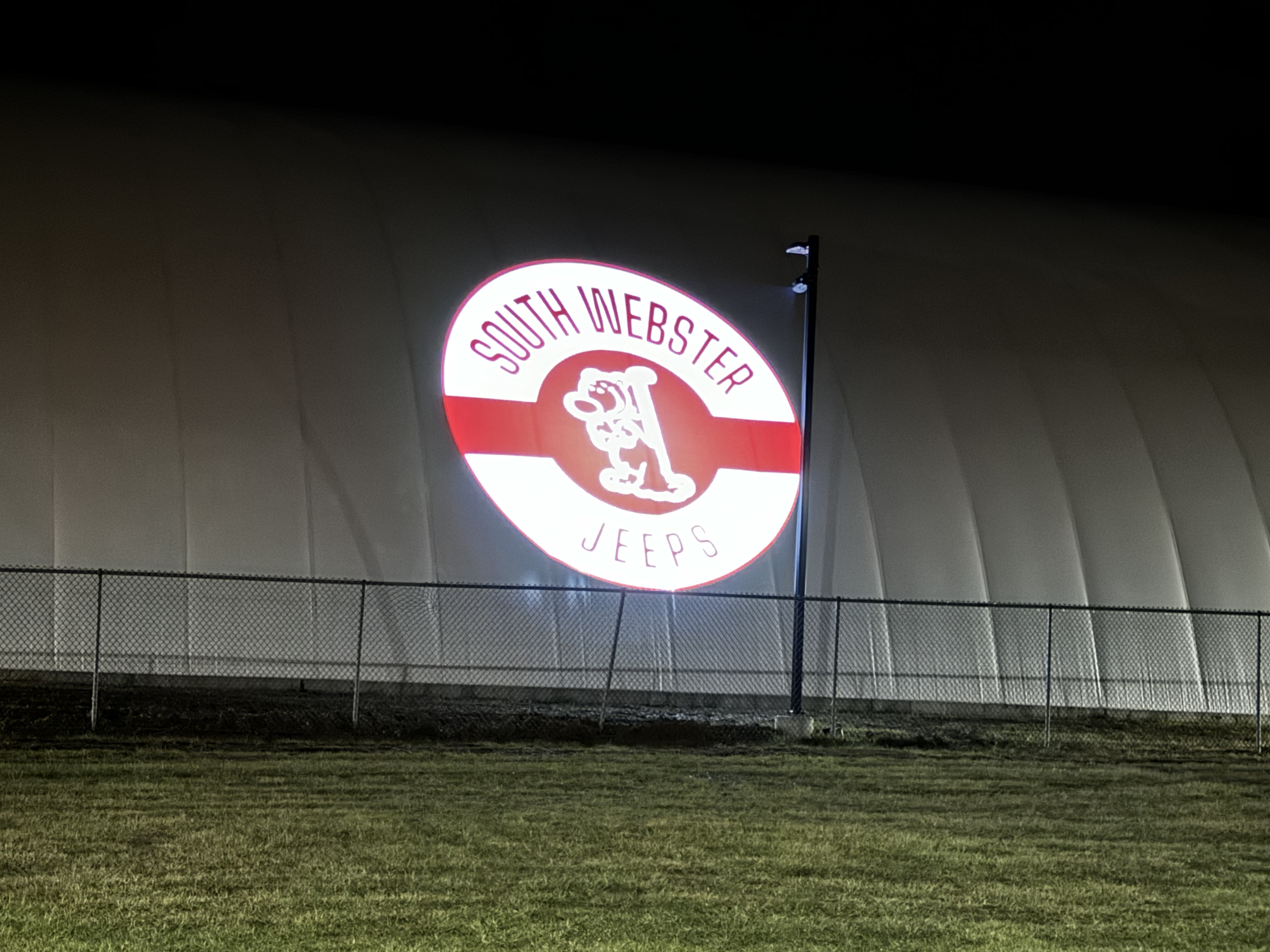 Pride celebration gobo projection design — projected with a gobo logo projector