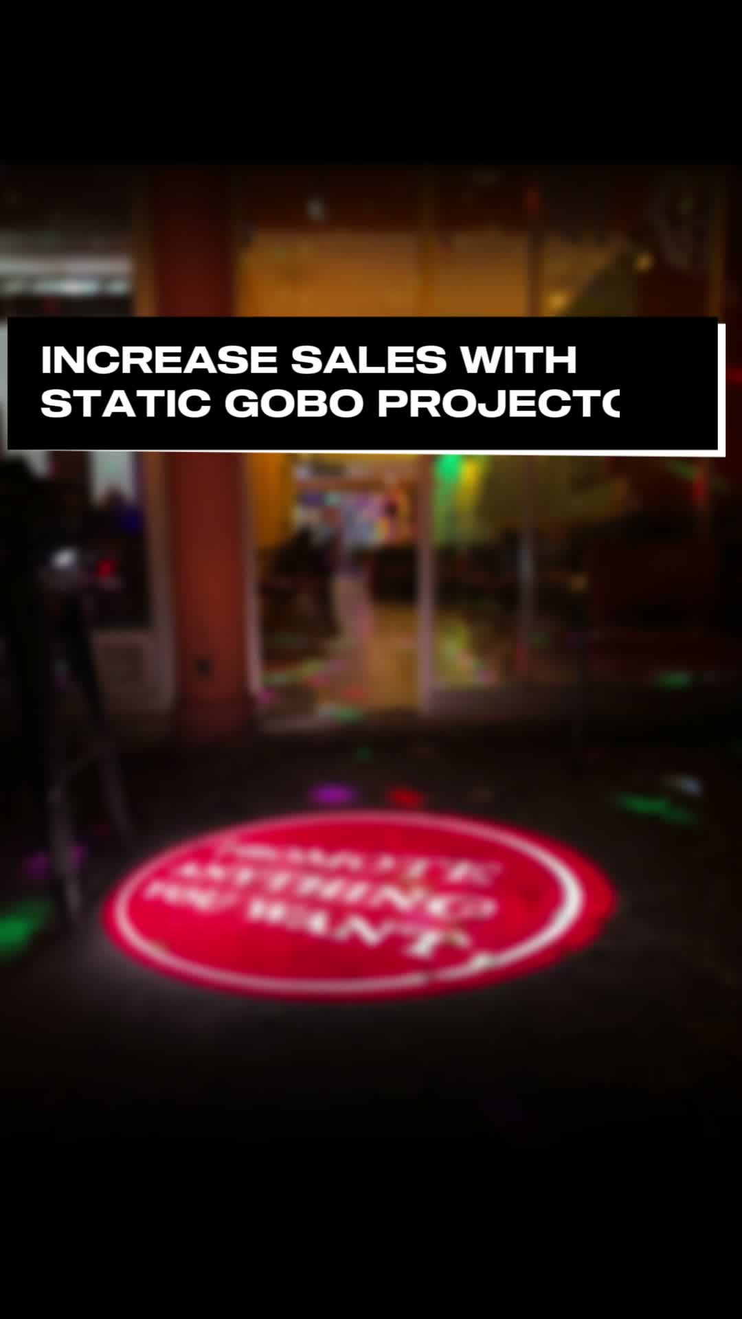 Staticprojector2 logo gobo projection — real Business & Branding install | Infinity Projectors