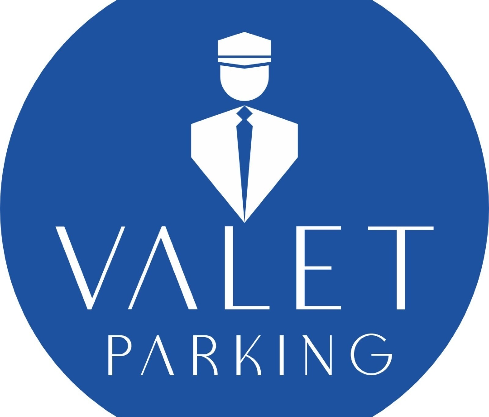 Valet Parking logo gobo projection — real Business & Branding install | Infinity Projectors