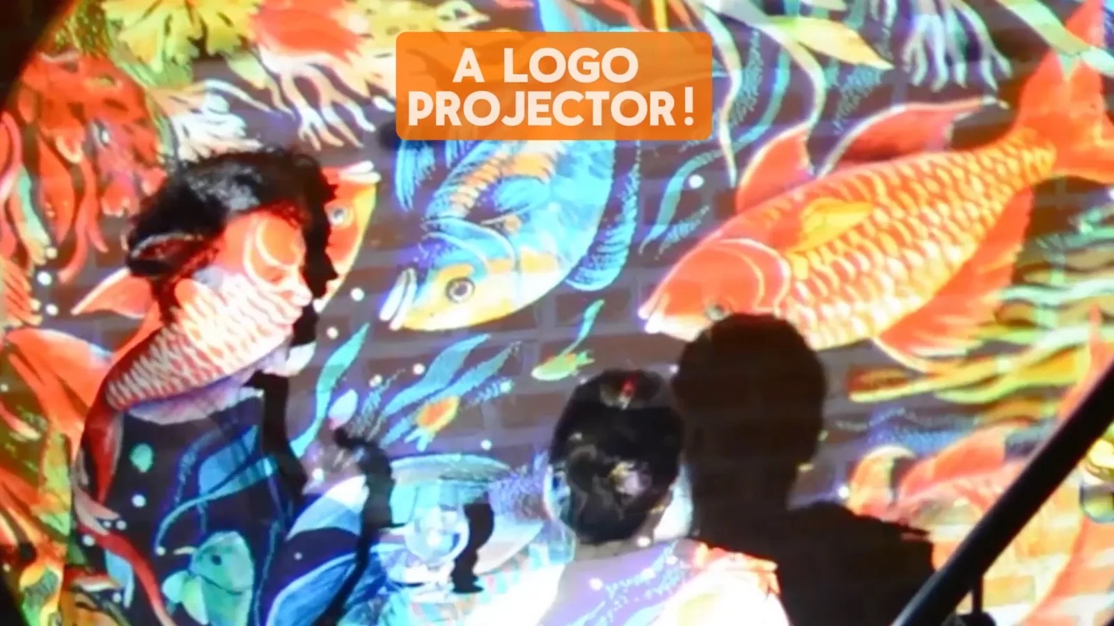 Real Party Crowd Under Logo Projection logo gobo projection — real Events & Festivals install | Infinity Projectors — Infinity Projectors