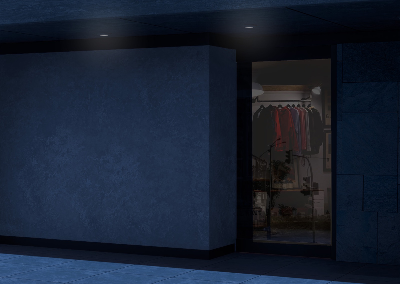 Outdoor Storefront logo gobo projection — real Retail & Storefronts install | Infinity Projectors