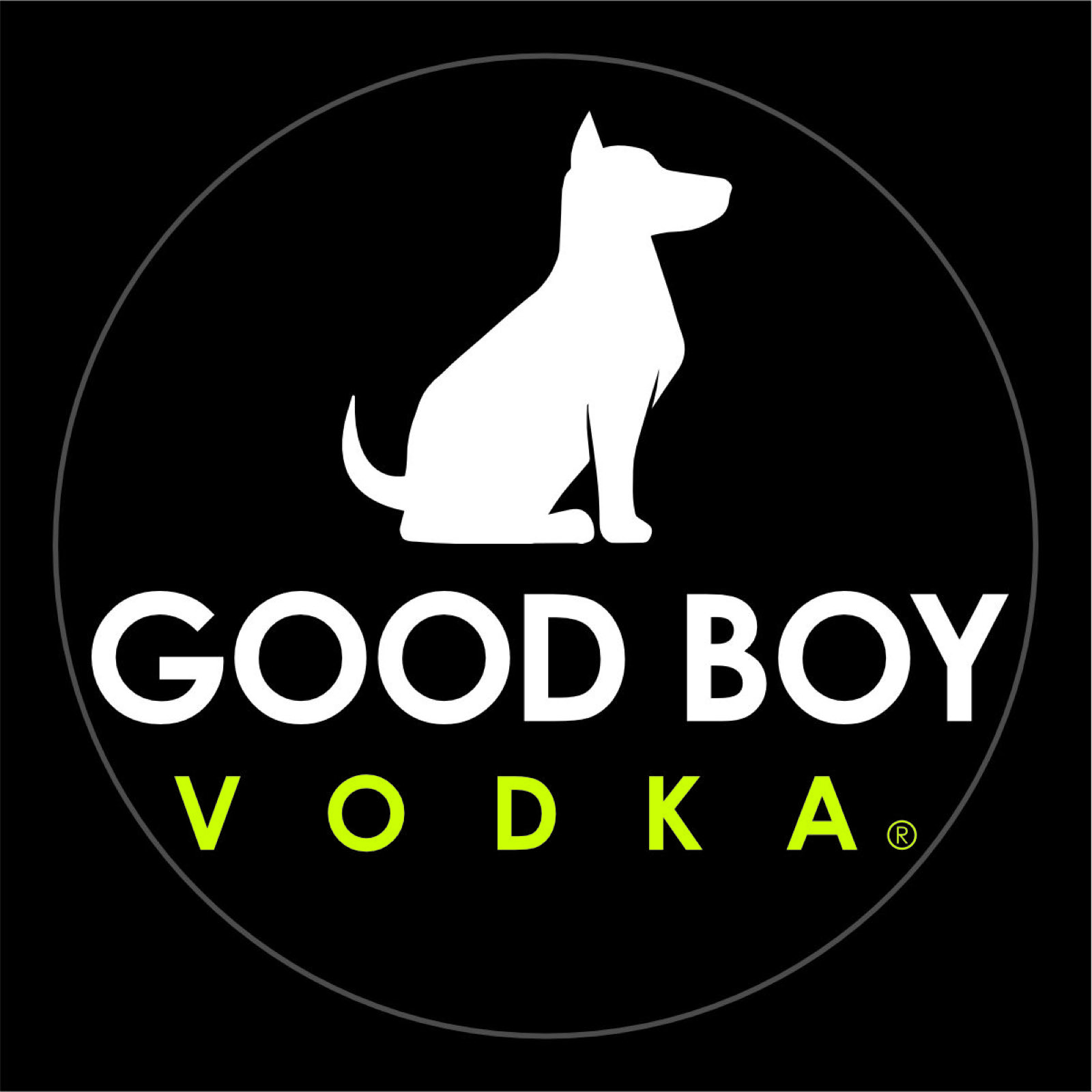 Good Boy Logo logo gobo projection — real Business & Branding install | Infinity Projectors — Infinity Projectors