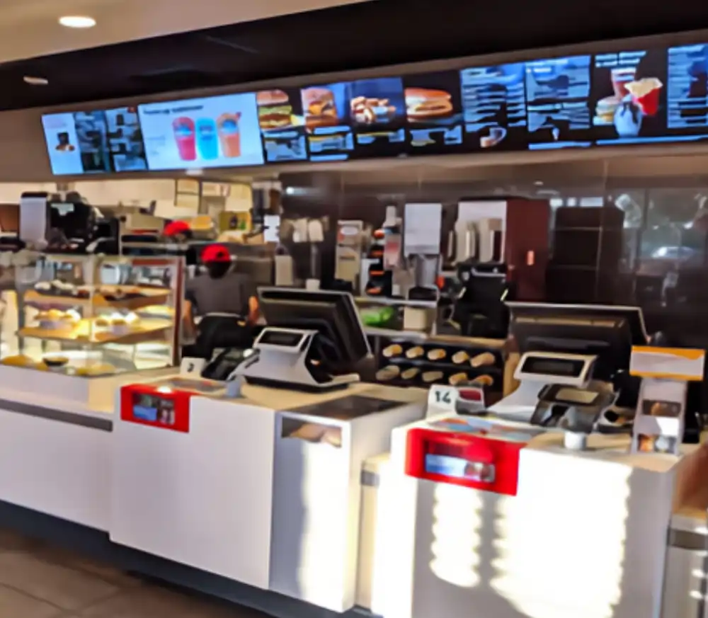 Real estate property listing shown on an Infinity Ultra-Slim Narrow Bezel Digital Signage display — Infinity Projectors
