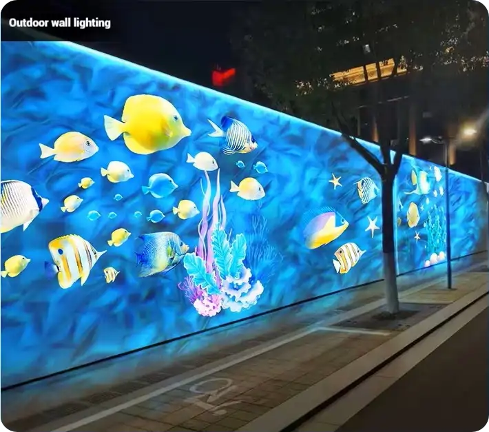 outdoor projector - entrance