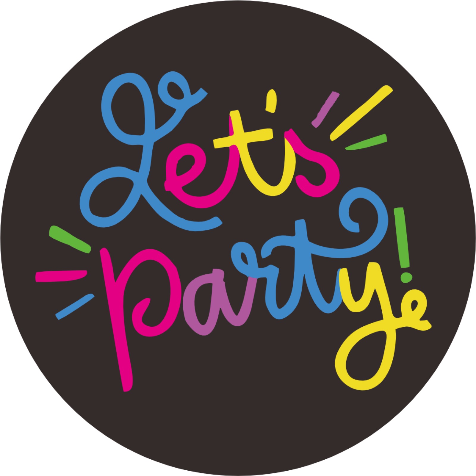 Party Lets Party logo gobo projection — real Events & Festivals install | Infinity Projectors — Infinity Projectors