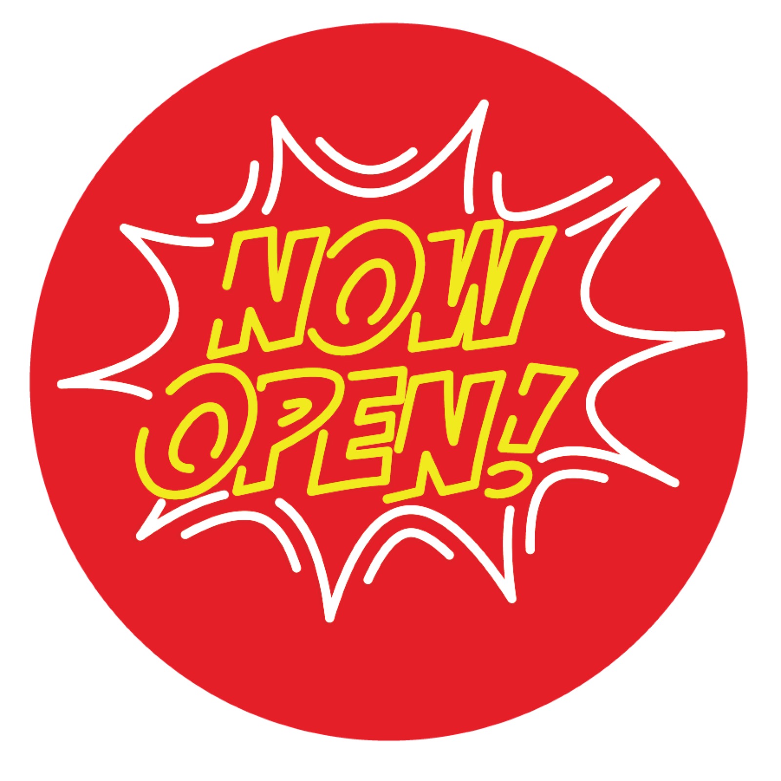Now Open logo gobo projection — real Business & Branding install | Infinity Projectors