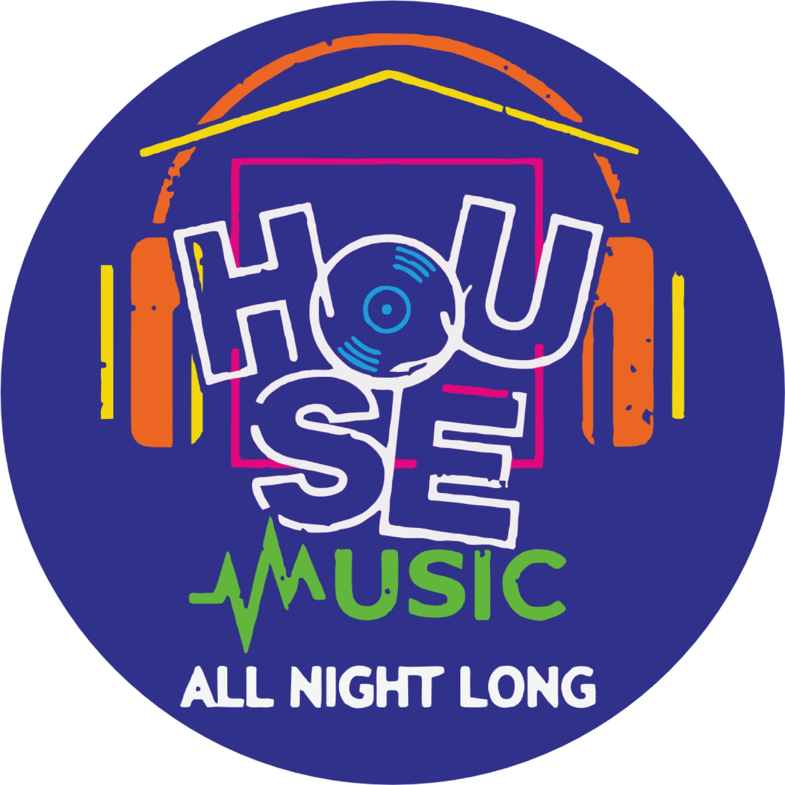 Party Music logo gobo projection — real Events & Festivals install | Infinity Projectors — Infinity Projectors