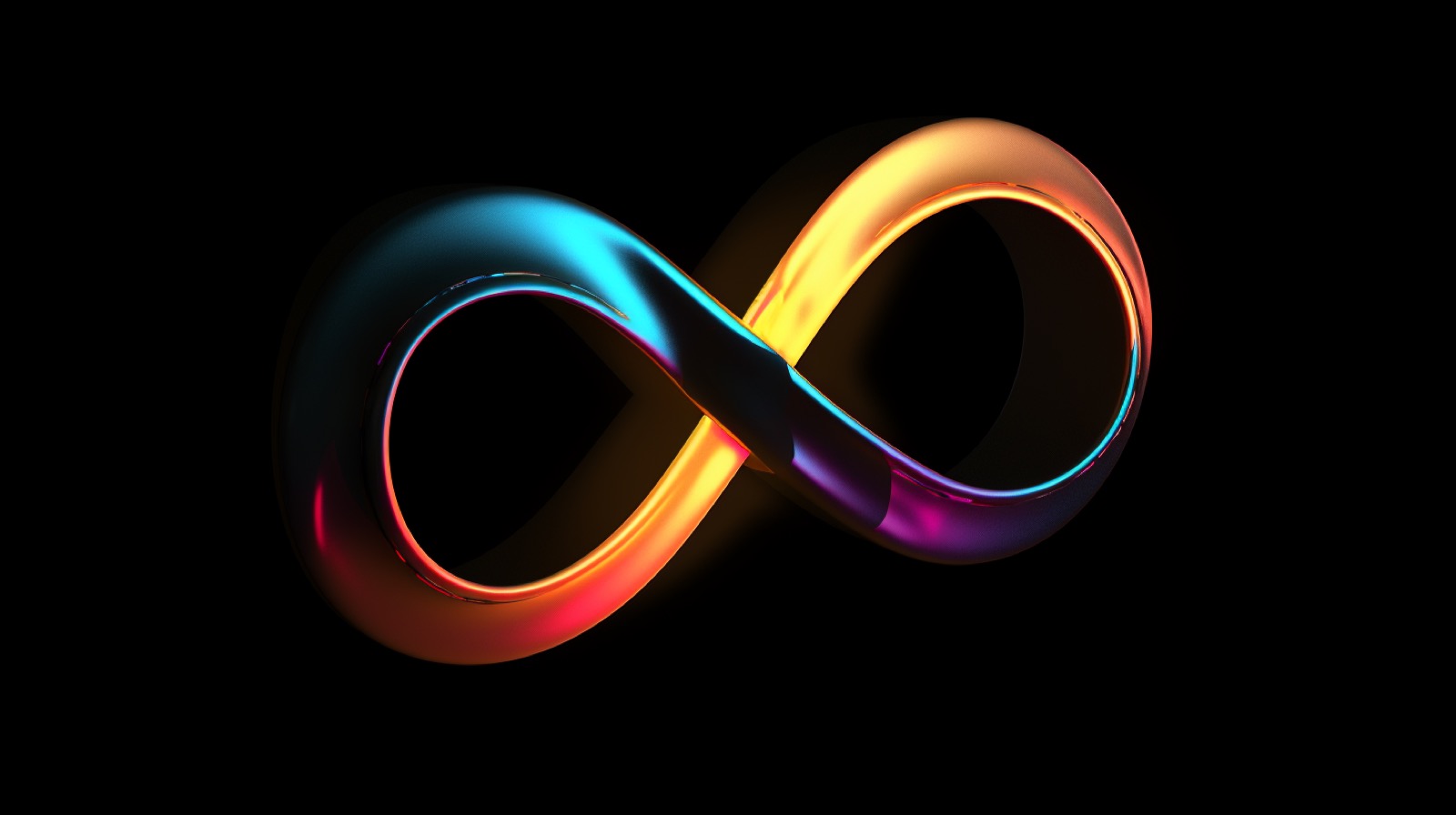 Photorealistic Colorful Infinity gobo logo projection — custom gobo design | Infinity Projectors