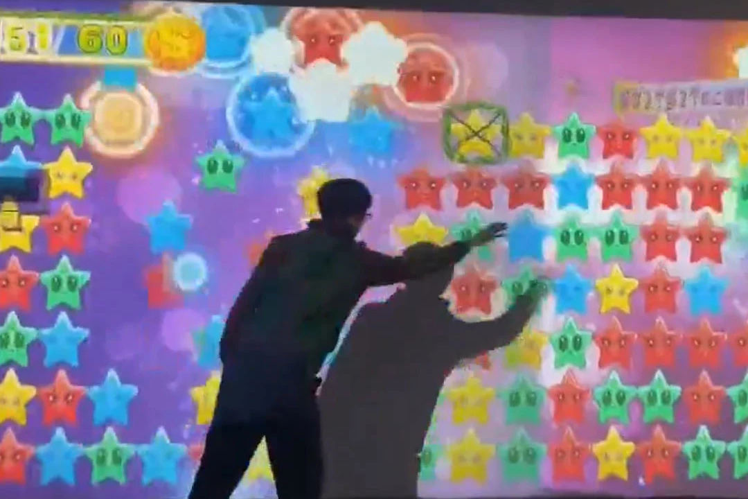 real photo of child on interactive floor game — Infinity Projectors