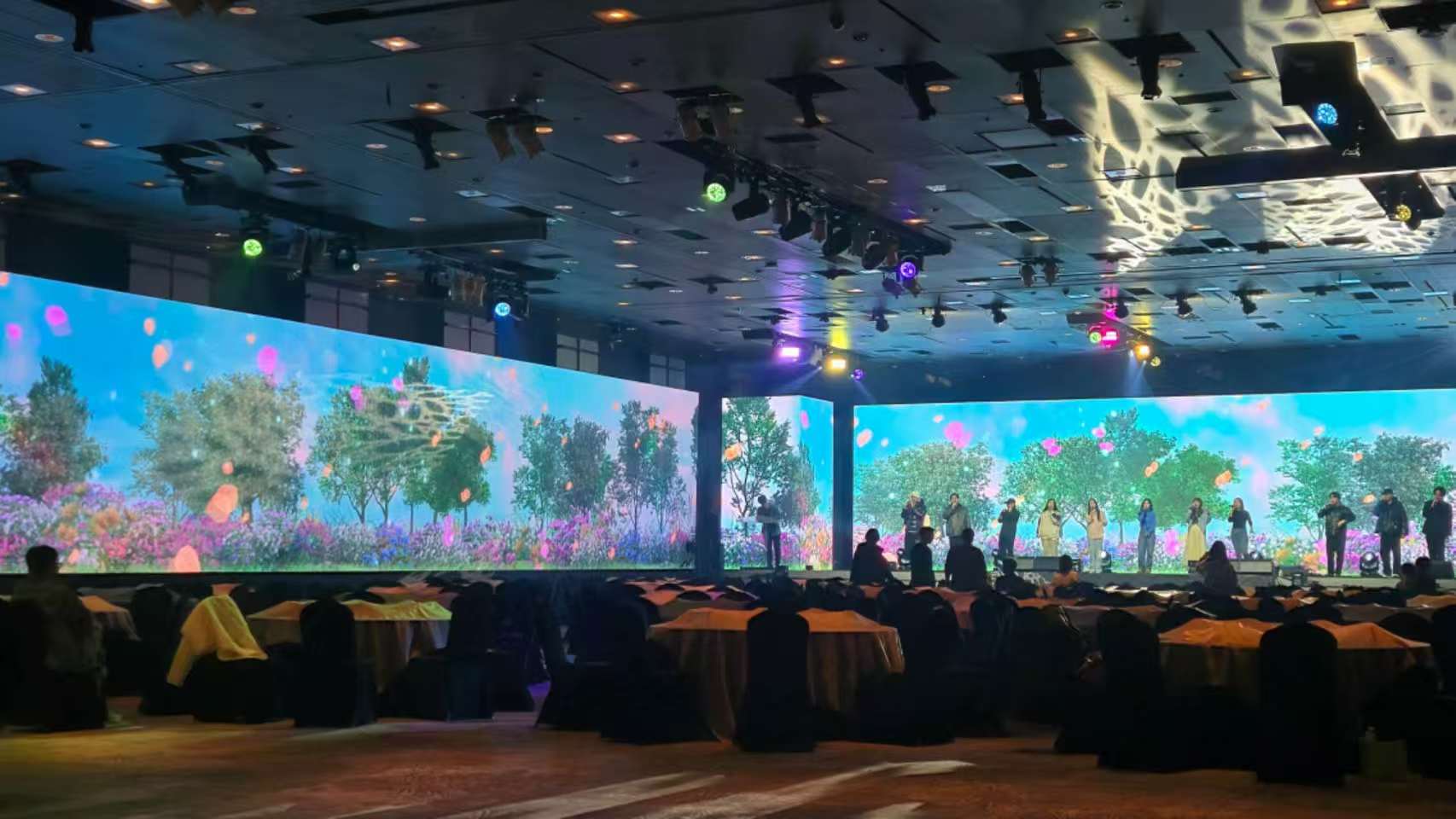 Infinite Soldier gobo projection design — projected with a gobo logo projector