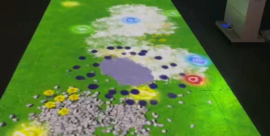 real photo of flower pattern on lawn — Infinity Projectors