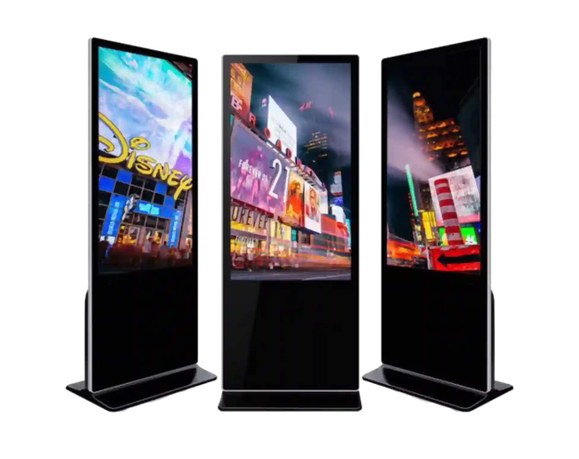 Interactive Floorstanding Touchscreen Kiosks — Real estate logo gobo projection for property branding — a custom gobo projection example — Infinity Projectors