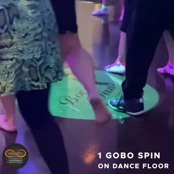 Boca Dunes logo gobo projection on real dance floor video — Infinity Projectors