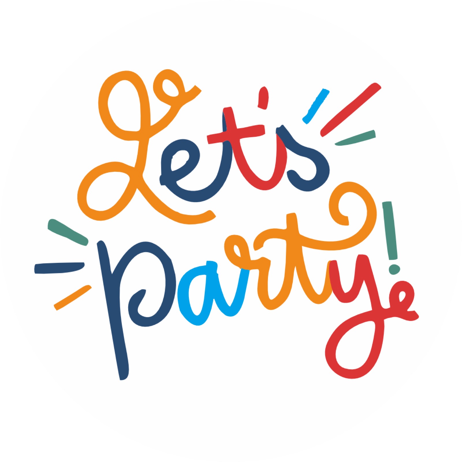 Party Lets Party logo gobo projection — real Events & Festivals install | Infinity Projectors