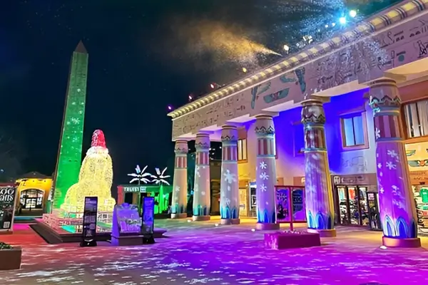 outdoor projector - entrance