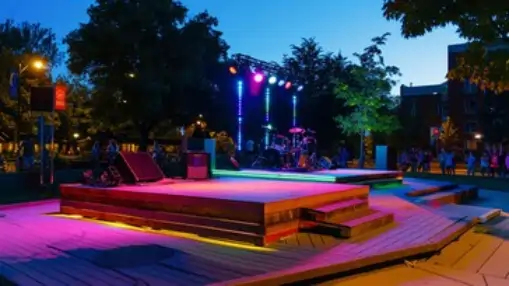 outdoor projector - entrance