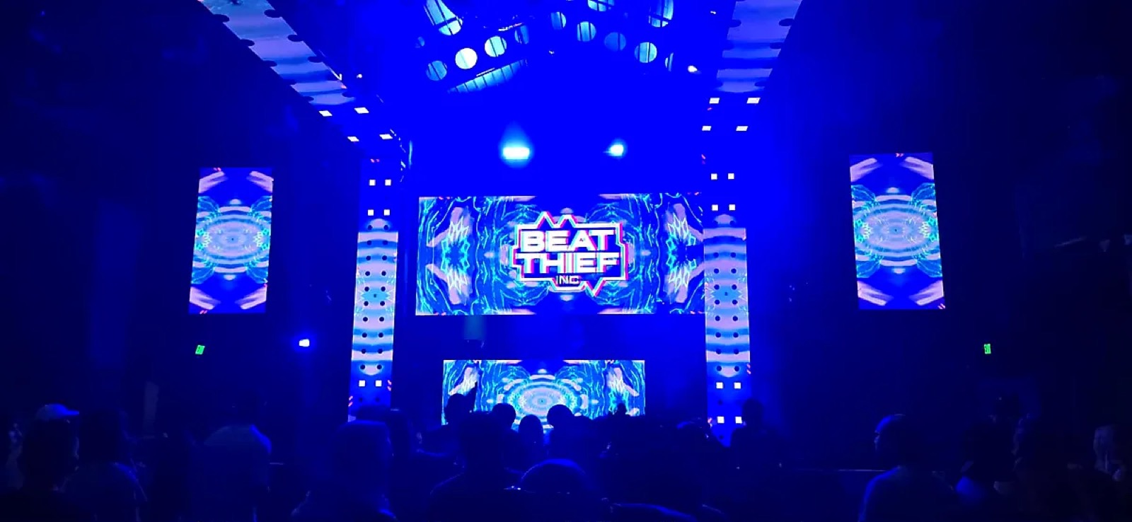 Real Nightclub Dj Led Visuals logo gobo projection — real Restaurants & Bars install | Infinity Projectors — Infinity Projectors