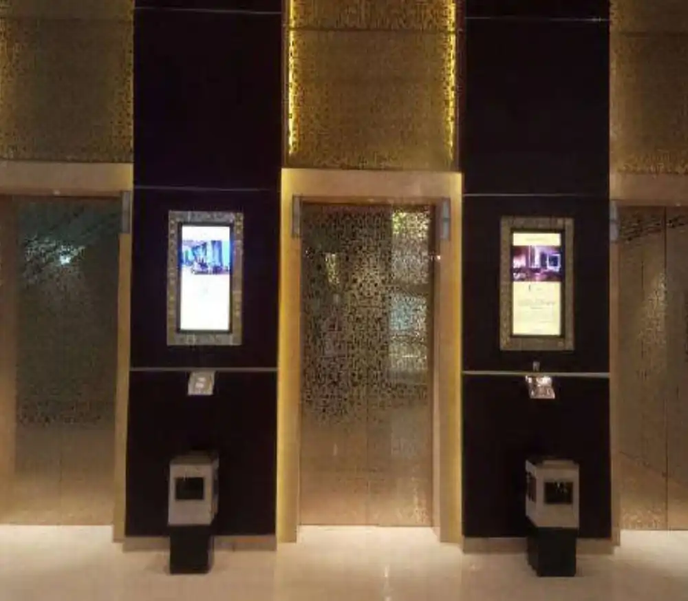 Real estate property listing shown on an Infinity Ultra-Slim Narrow Bezel Digital Signage display — Infinity Projectors