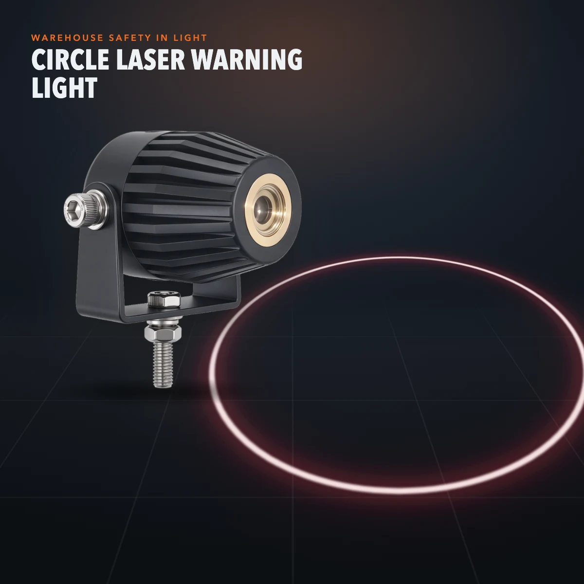 Studio render: the red ring on the floor — Infinity Projectors