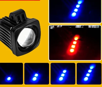 Forklift reversing light and the row of red and blue LED dots it projects on the floor — Infinity Projectors