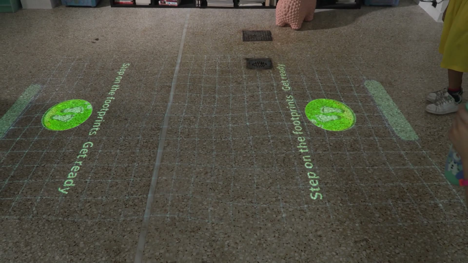 Infinity All-In-One Interactive Projector — real install, library in Greece (kids playing interactive floor games)