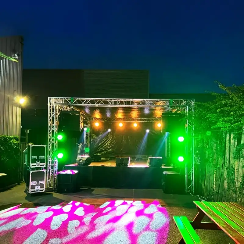 outdoor projector - entrance