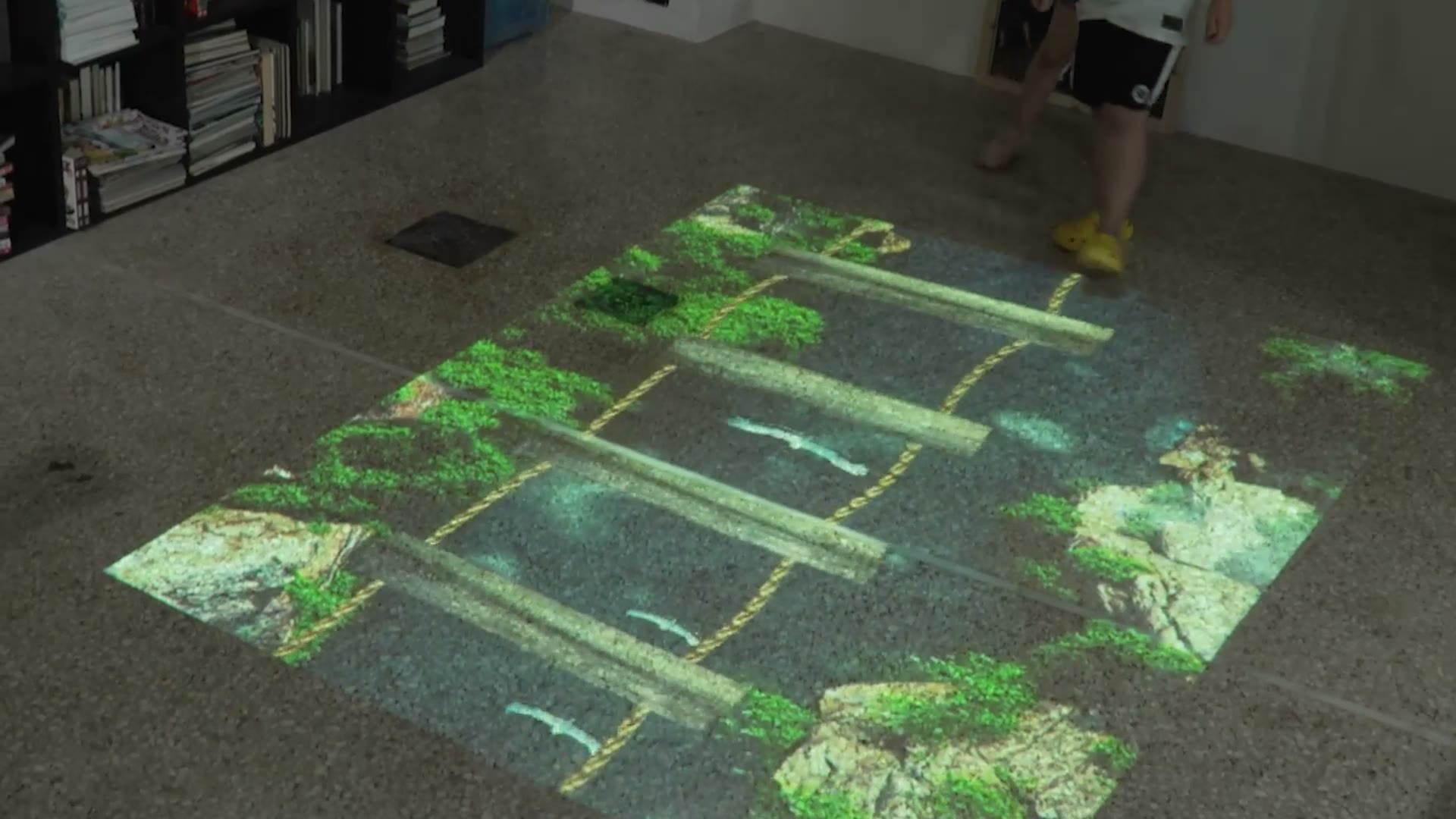 Infinity All-In-One Interactive Projector — real install, library in Greece (kids playing interactive floor games)