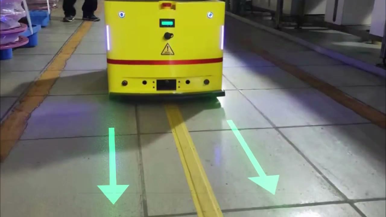 Arrow laser warning light demo: green and red direction arrows on the floor — Infinity Projectors