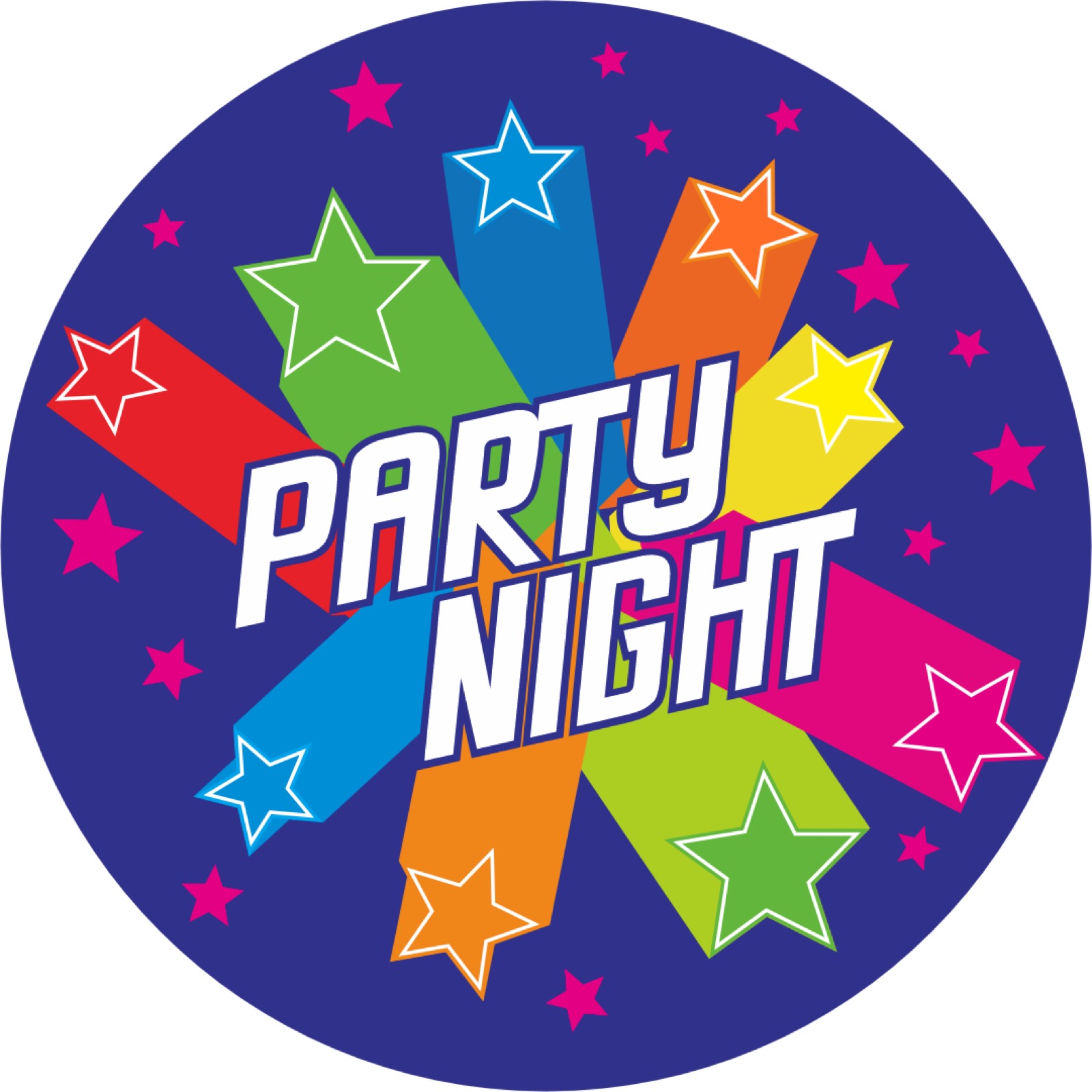 Party Party Night logo gobo projection — real Events & Festivals install | Infinity Projectors