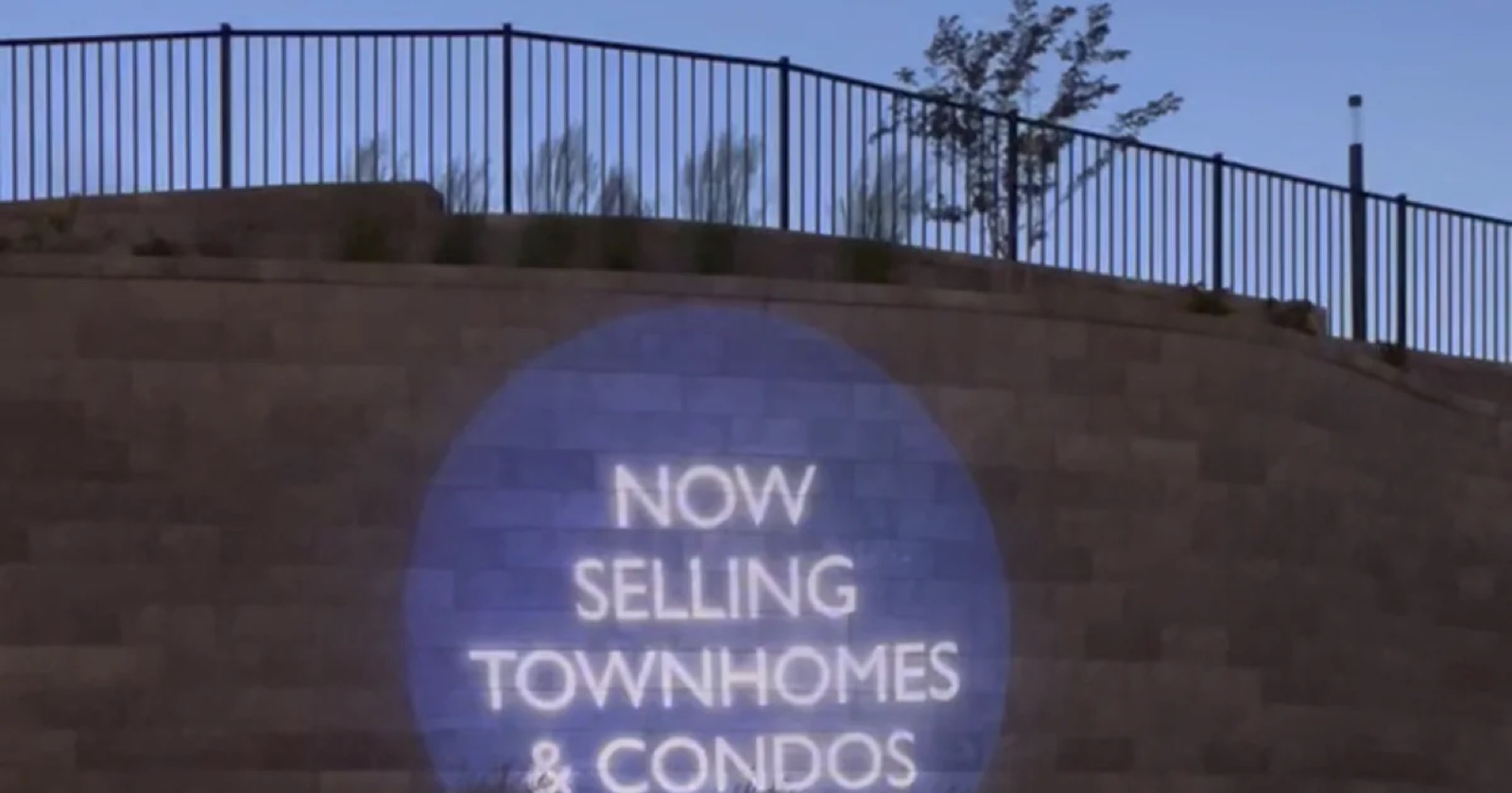 Hhhunt Aire Hero logo gobo projection — real Business & Branding install | Infinity Projectors