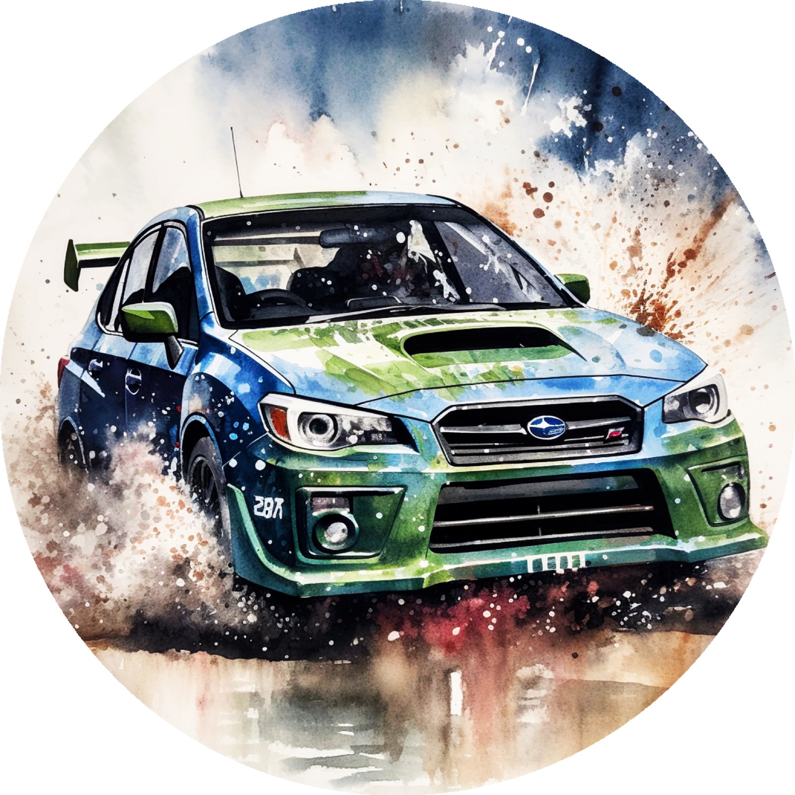 Art Subaru Rally logo gobo projection — real Restaurants & Bars install | Infinity Projectors — Infinity Projectors
