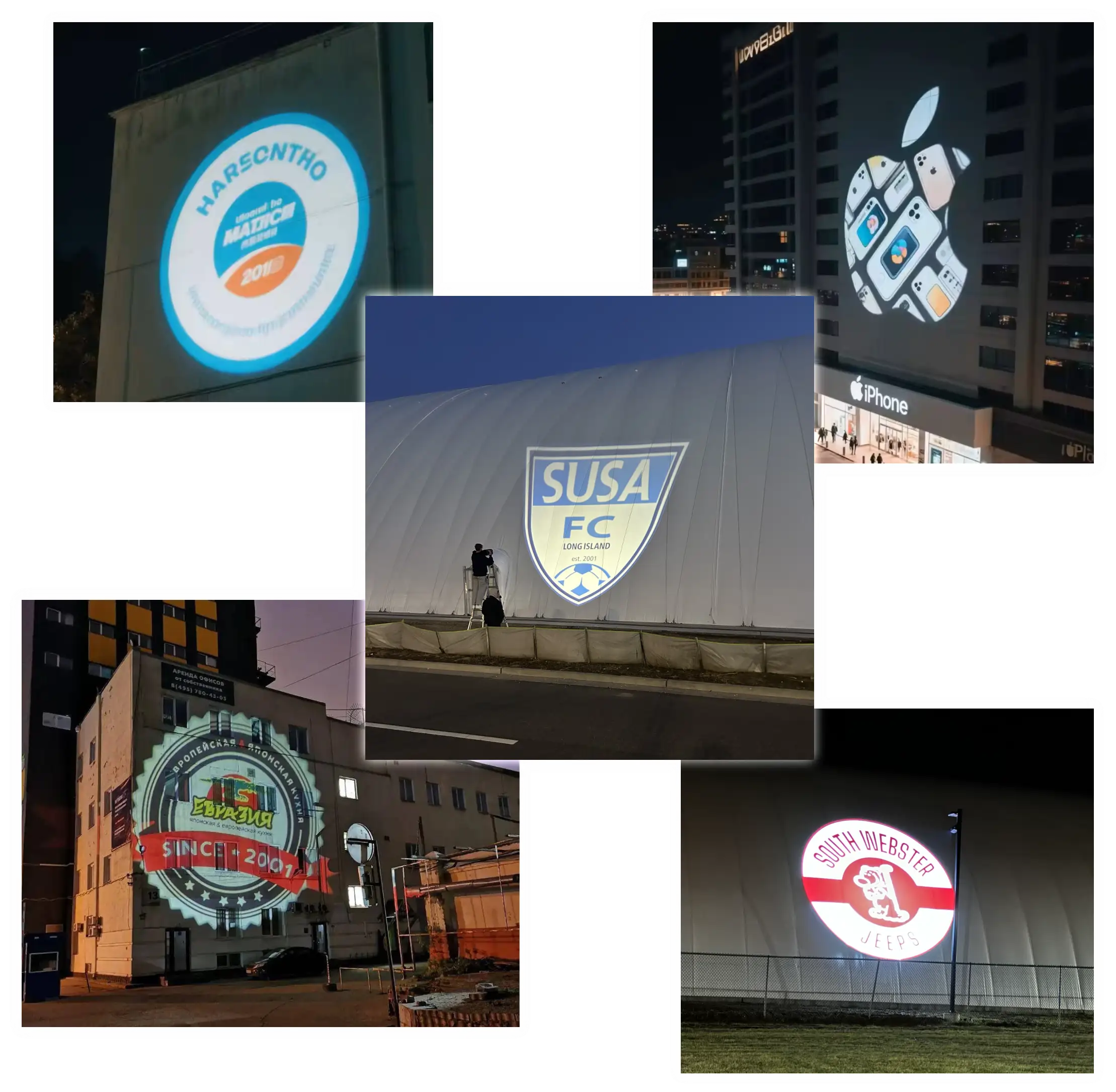 Pride celebration gobo projection design — a custom gobo projection example — Infinity Projectors
