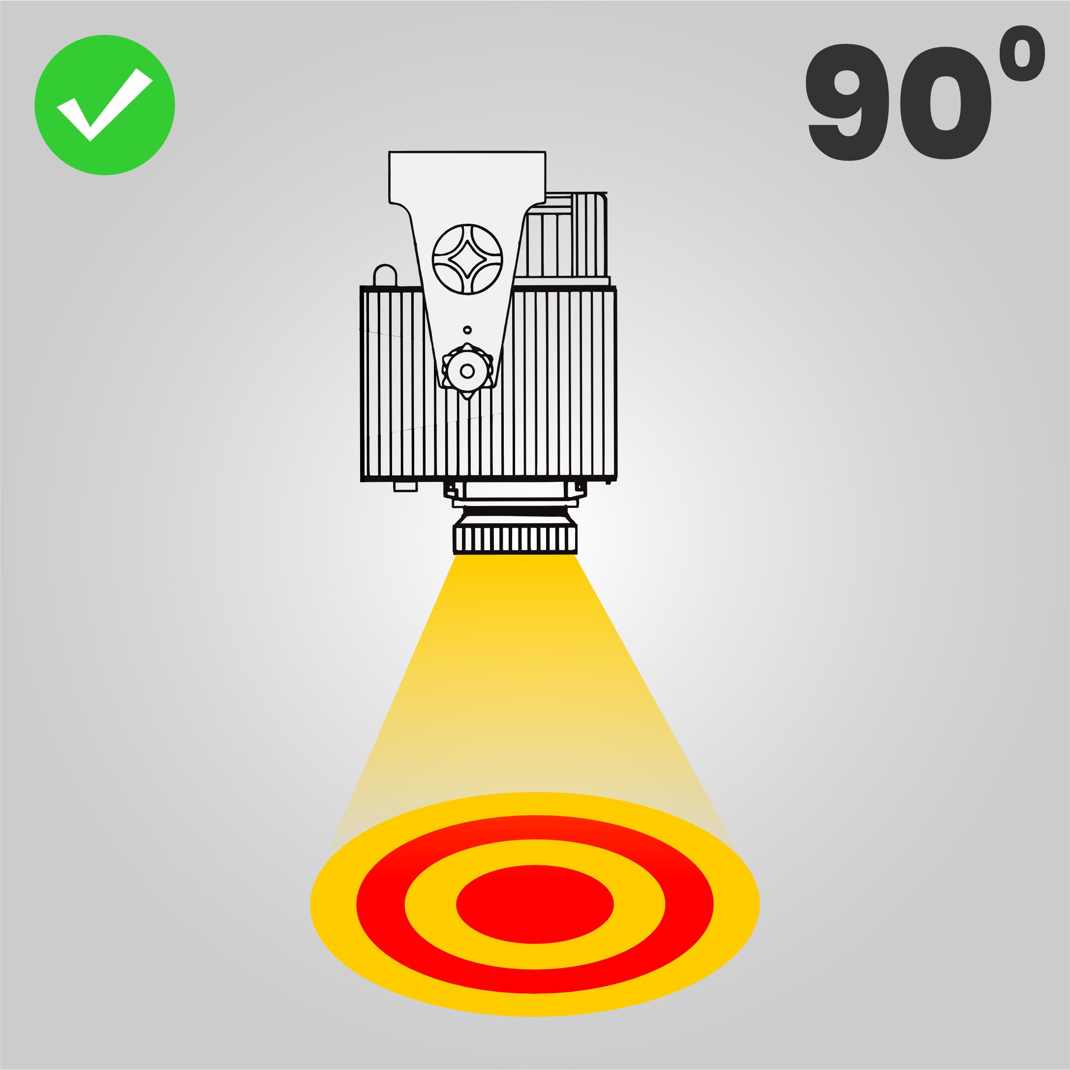 90 degree floor logo projection