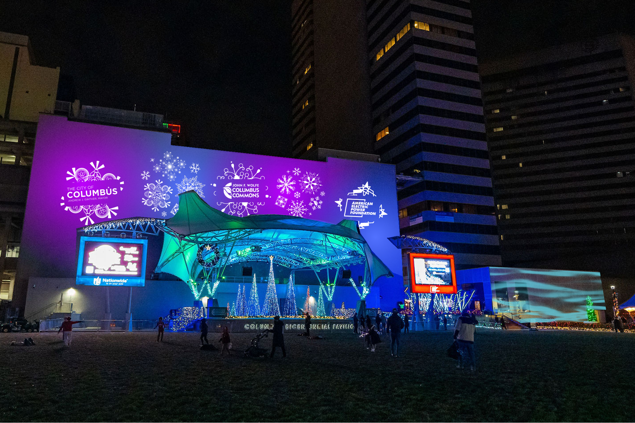 outdoor projector - entrance kv